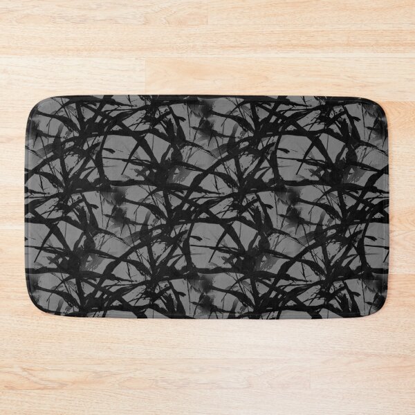 Item preview, Foliage Short Grass Abstract in Black and Gray designed and sold by Artistestella.