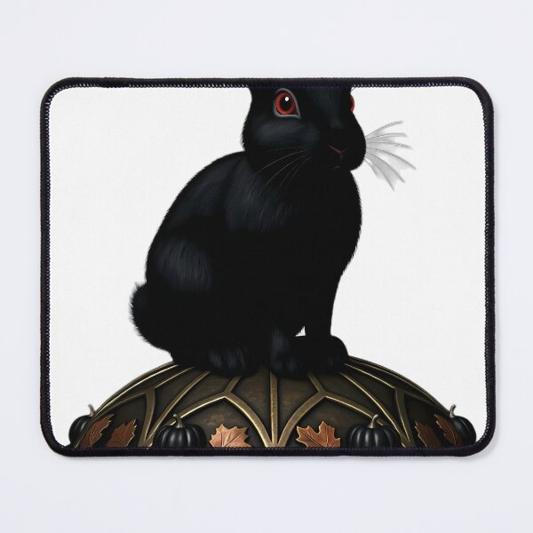 Item preview, Gothic Black Rabbit Carved Mabon Altar designed and sold by IllumeInk.