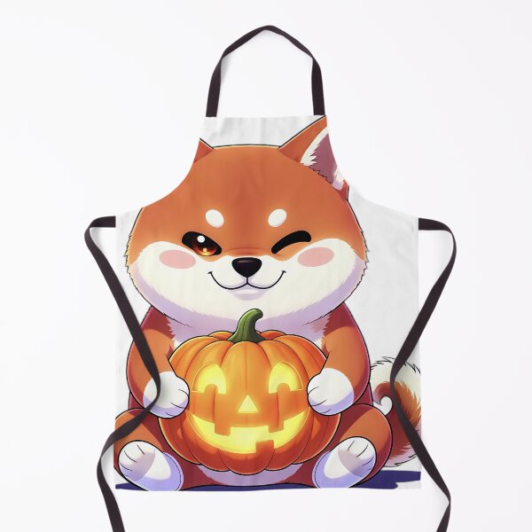 Item preview, Cute Shiba Inu Puppy Hugging Cheerful Jack-o'-Lantern Pumpkin designed and sold by pumsquare.