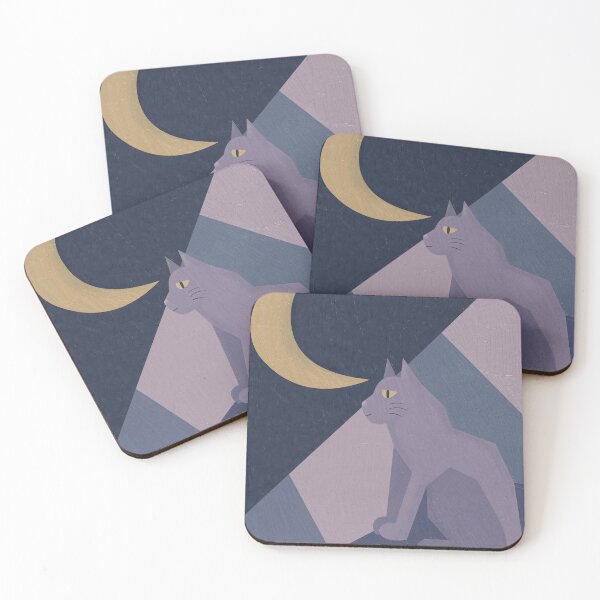 Item preview, Moon Cat – Cubist Night Cat designed and sold by aekritdeach.