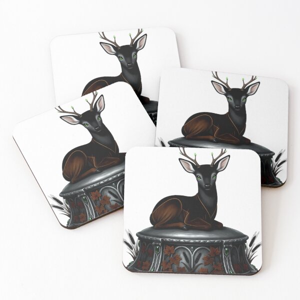 Item preview, Gothic Shadow Fawn Carved Mabon Altar designed and sold by IllumeInk.