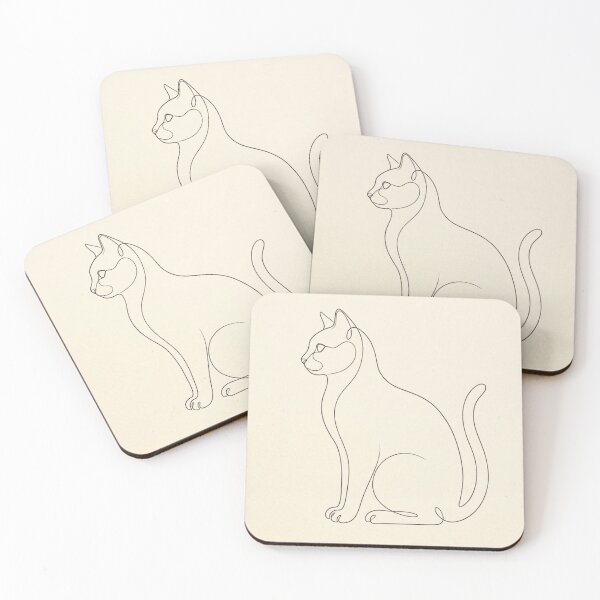 Item preview, Sitting Cat | Minimalist Continuous Line Art Print designed and sold by Zaramodo.
