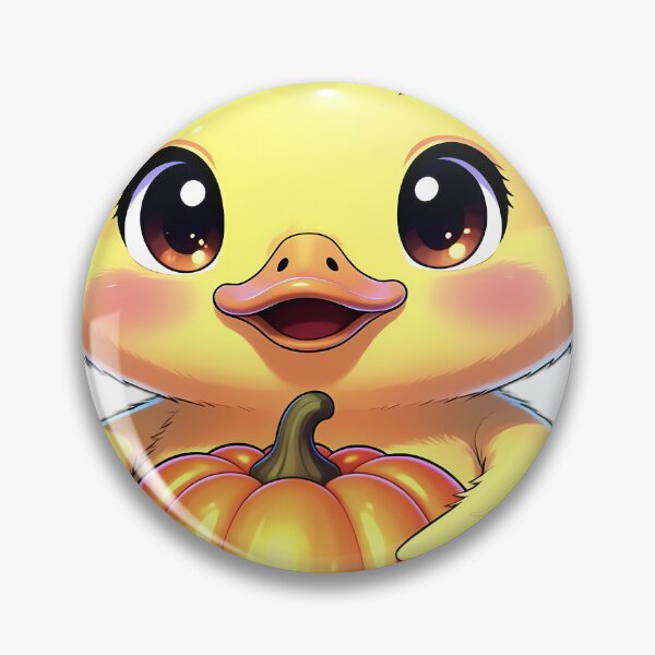Item preview, Cute Mallard Duckling Hugging Mini Autumn Pumpkin designed and sold by pumsquare.