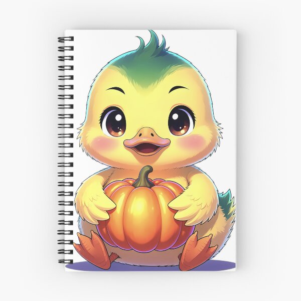 Item preview, Cute Mallard Duckling Hugging Mini Autumn Pumpkin designed and sold by pumsquare.