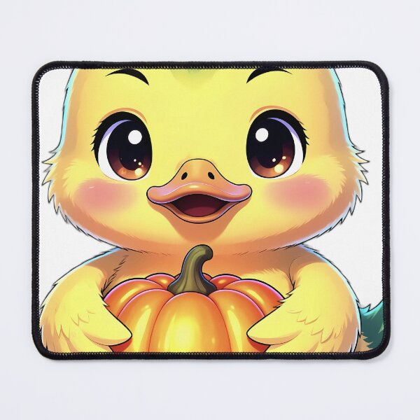 Item preview, Cute Mallard Duckling Hugging Mini Autumn Pumpkin designed and sold by pumsquare.