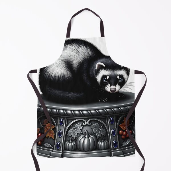 Item preview, Gothic Shadow Ferret Carved Pewter Mabon Altar designed and sold by IllumeInk.