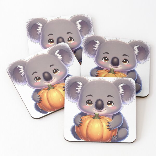 Item preview, Cute Fluffy Koala Hugging Round Autumn Pumpkin designed and sold by pumsquare.