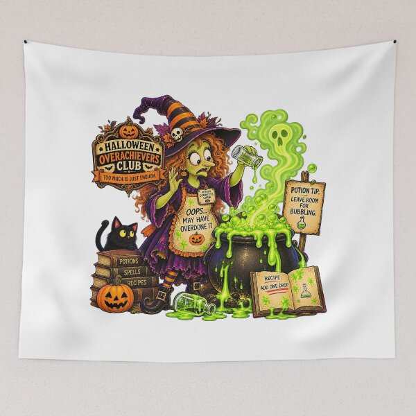 Item preview, ⚡HALLOWEEN OVERACHIEVERS CLUB - Wanda Witch's Potion Disaster Disaster designed and sold by WheelieGdArt.
