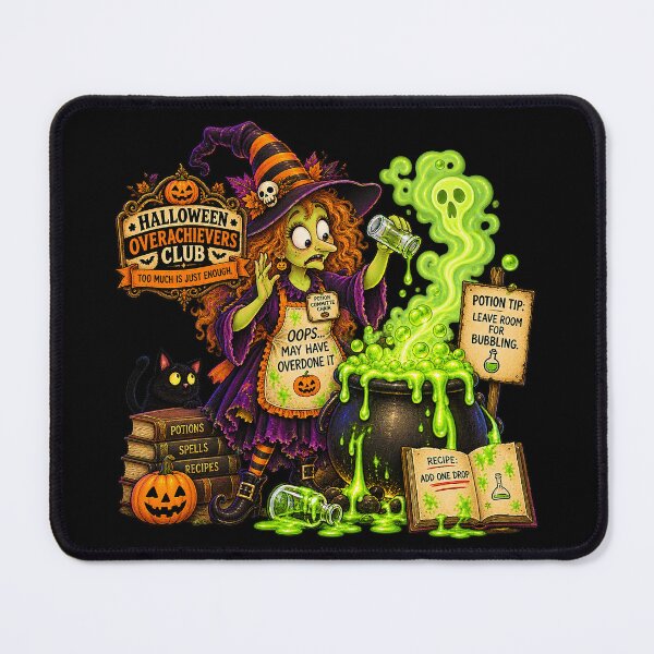 Item preview, ⚡HALLOWEEN OVERACHIEVERS CLUB - Wanda Witch's Potion Disaster Disaster - dark version designed and sold by WheelieGdArt.