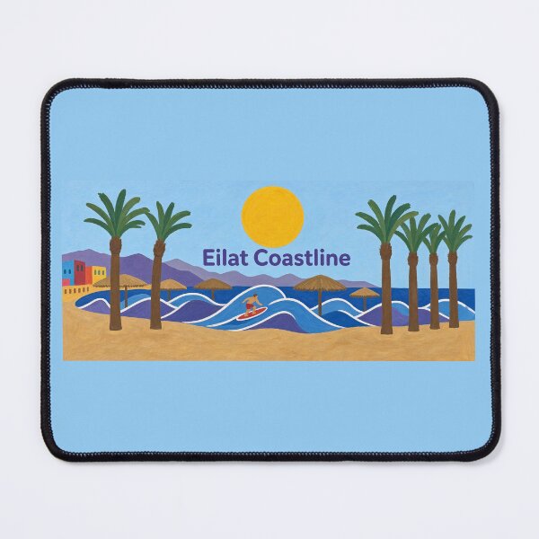 Item preview, Eilat Coastline – Retro Red Sea Travel Art designed and sold by davitabros.
