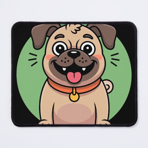 Item preview, Cute Happy Pug Dog Illustration designed and sold by 92160057.