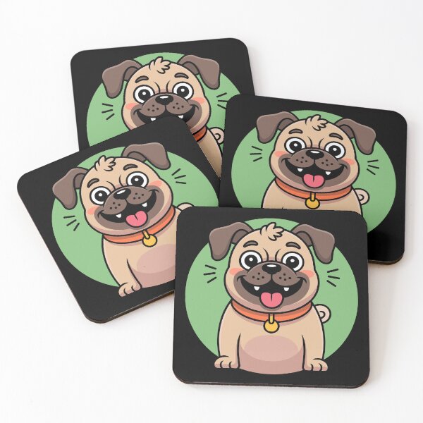 Item preview, Cute Happy Pug Dog Illustration designed and sold by 92160057.