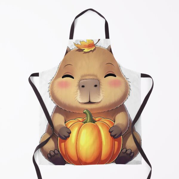 Item preview, Cute Capybara Pup Hugging Cozy Autumn Pumpkin designed and sold by pumsquare.