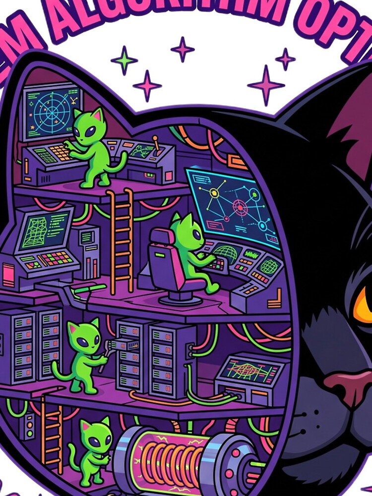 Thumbnail 4 of 4, Samsung Galaxy Phone Case, System Algorithm Optimized Cat designed and sold by Adom-Fashon.