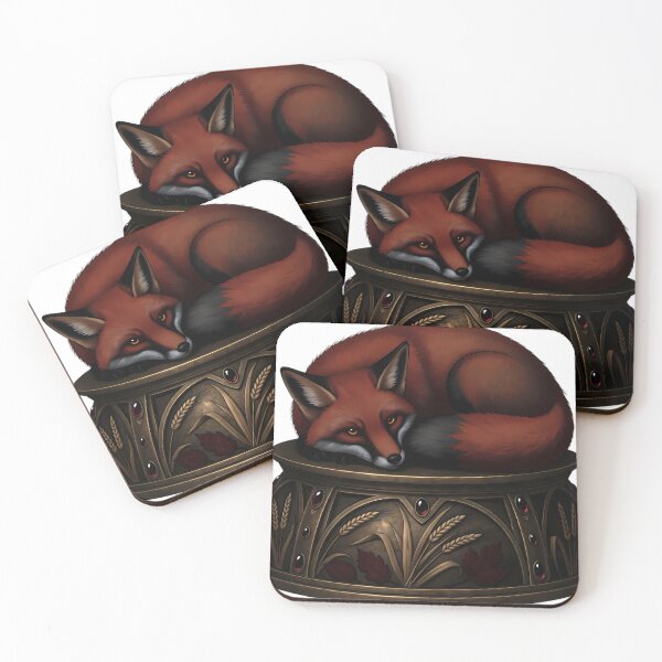 Item preview, Gothic Red Fox Dark Velvet Mabon Altar designed and sold by IllumeInk.