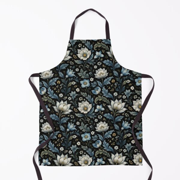 Item preview, Vintage Blue White Floral Damask Seamless Pattern designed and sold by FestivityFinds.