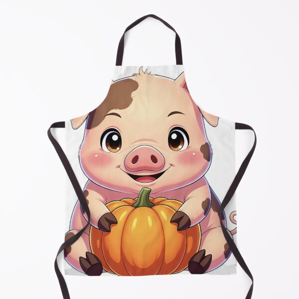 Item preview, Cute Miniature Piglet Hugging Round Autumn Pumpkin designed and sold by pumsquare.