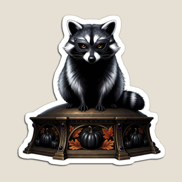 Item preview, Gothic Shadow Raccoon Antique Bronze Mabon Altar designed and sold by IllumeInk.