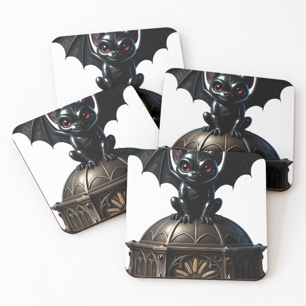 Item preview, Gothic Obsidian Gargoyle Whelp Mabon Altar designed and sold by IllumeInk.