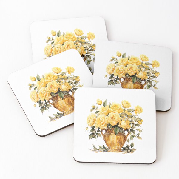 Item preview, Golden Rose Vase | Elegant Floral Aesthetic Art designed and sold by Mandayartstudio.
