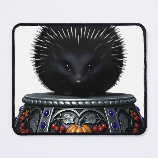 Item preview, Gothic Shadow Hedgehog Carved Mabon Altar designed and sold by IllumeInk.