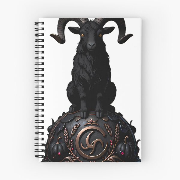 Item preview, Gothic Black Ram Horned Mabon Altar designed and sold by IllumeInk.