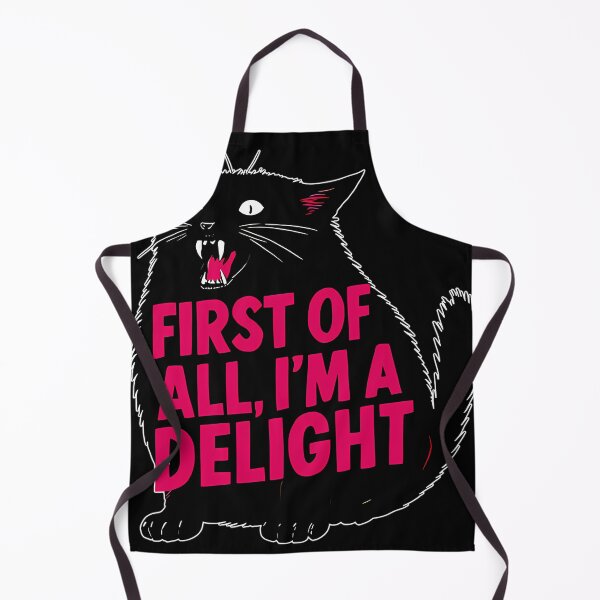 Item preview, First Of All I'M A Delight Roaring Black Cat Saying designed and sold by SumiSpiritArt.