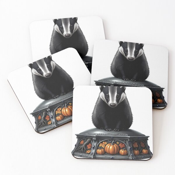 Item preview, Gothic Shadow Badger Carved Mabon Altar designed and sold by IllumeInk.