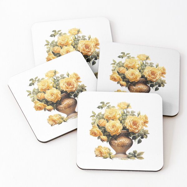 Item preview, Golden Rose Vase | Elegant Floral Aesthetic Art designed and sold by Mandayartstudio.