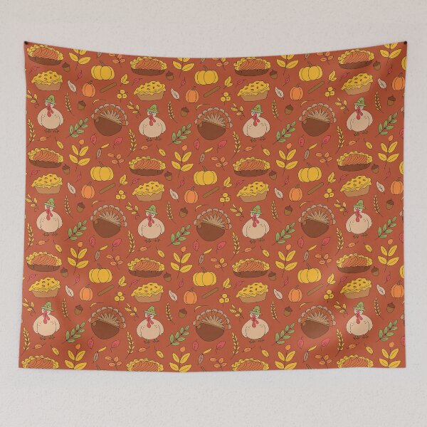 Item preview, Cute Thanksgiving Turkey Pumpkin Pie Autumn Pattern designed and sold by FestivityFinds.