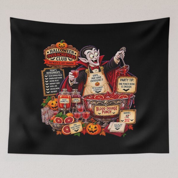 Item preview, ⚡HALLOWEEN OVERACHIEVERS CLUB -  Vlad's Refreshments Commitee - dark version designed and sold by WheelieGdArt.