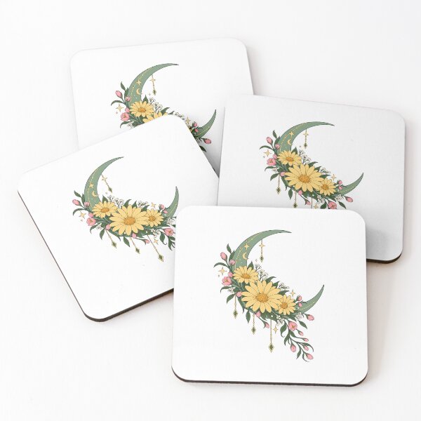 Item preview, Crescent Moon Bouquet with Yellow Daisies designed and sold by skyartdesign.