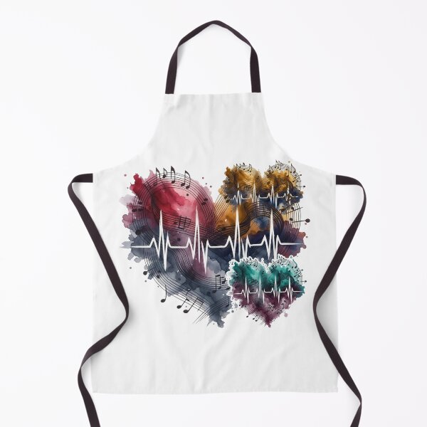 Item preview, Music Heartbeat Watercolor Hearts | Musical Notes EKG Love Art designed and sold by StyxIND.