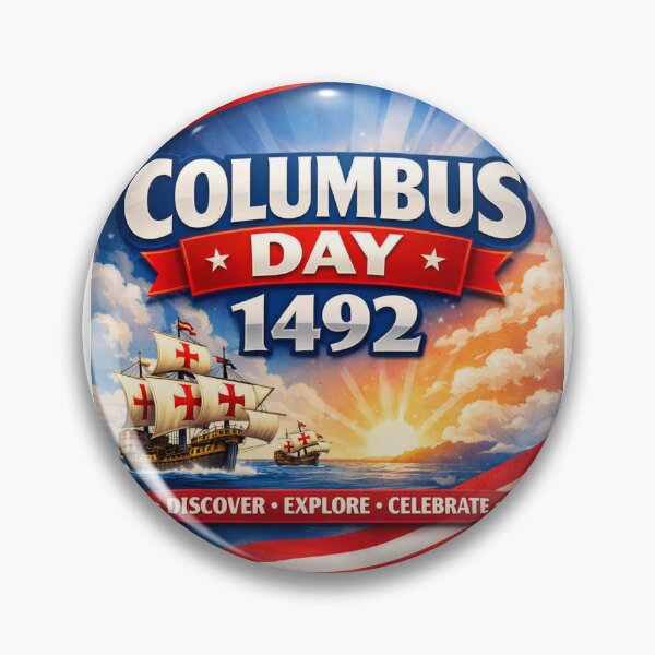 Item preview, Columbus Day 1492 Patriotic USA Typography designed and sold by Nela-&-Lena.