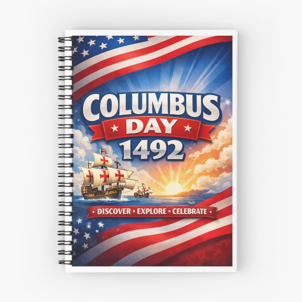 Item preview, Columbus Day 1492 Patriotic USA Typography designed and sold by Nela-&-Lena.