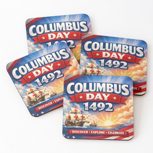 Item preview, Columbus Day 1492 Patriotic USA Typography designed and sold by Nela-&-Lena.