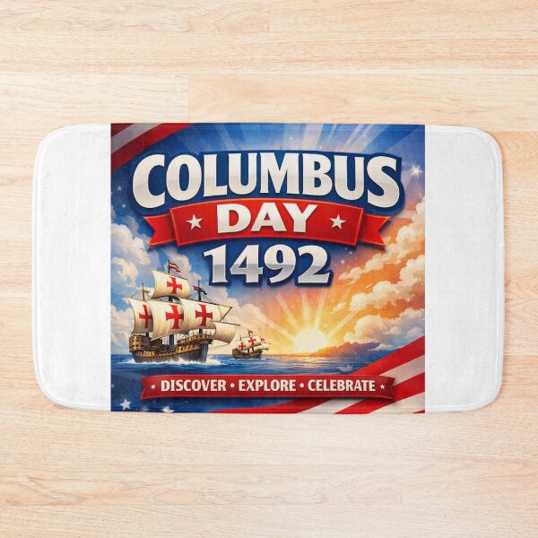 Item preview, Columbus Day 1492 Patriotic USA Typography designed and sold by Nela-&-Lena.
