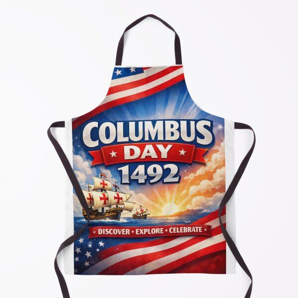 Item preview, Columbus Day 1492 Patriotic USA Typography designed and sold by Nela-&-Lena.