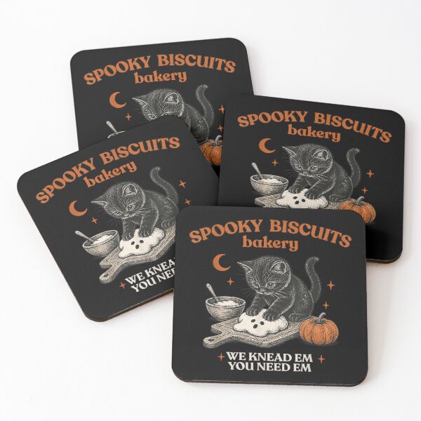 Item preview, Retro Funny Spooky Biscuits Club Cat Lovers Pastry Halloween  designed and sold by Daisy Grimes.