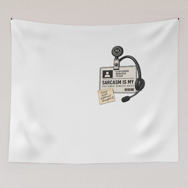 Item preview, Sarcasm Is My Customer Service Voice Funny Work Humor designed and sold by ABprintstudio.