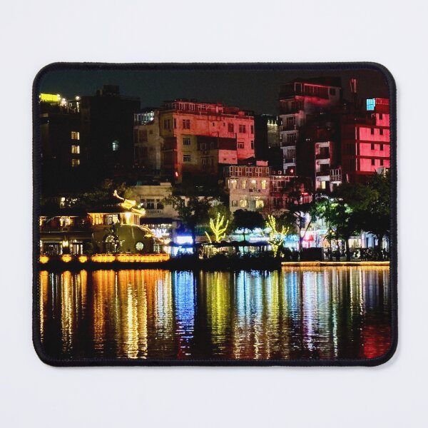 Item preview, Hanoi Night Lights: Hoàn Kiếm Lake Reflection designed and sold by HistoryDesigns.