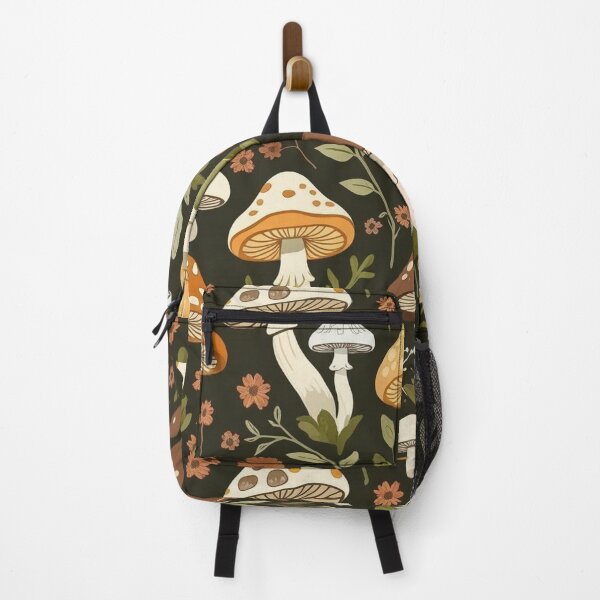 Item preview, Warm Autumn Mushroom Meadow Botanical Floral Pattern designed and sold by FestivityFinds.