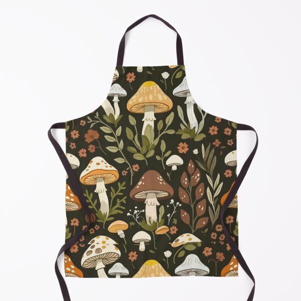 Item preview, Warm Autumn Mushroom Meadow Botanical Floral Pattern designed and sold by FestivityFinds.