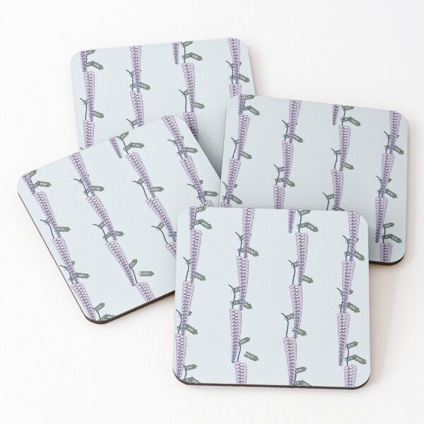 Item preview, Wisteria Cascade Ukiyo-e Vertical Interlock Pattern designed and sold by KungPowUnicorn.