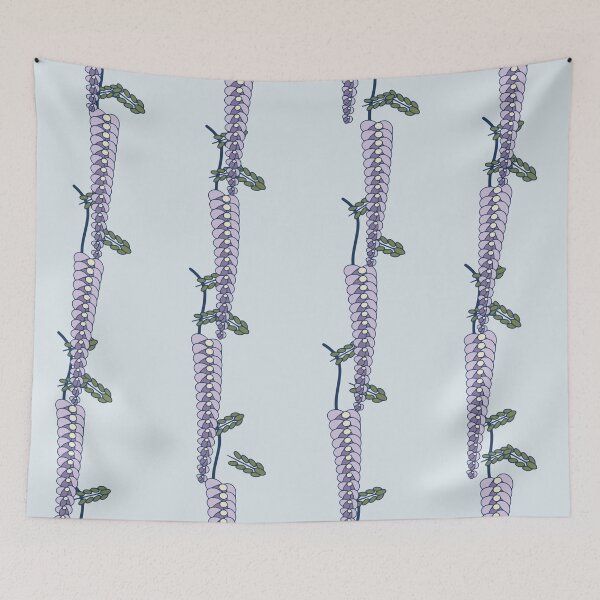 Item preview, Wisteria Cascade Ukiyo-e Vertical Interlock Pattern designed and sold by KungPowUnicorn.