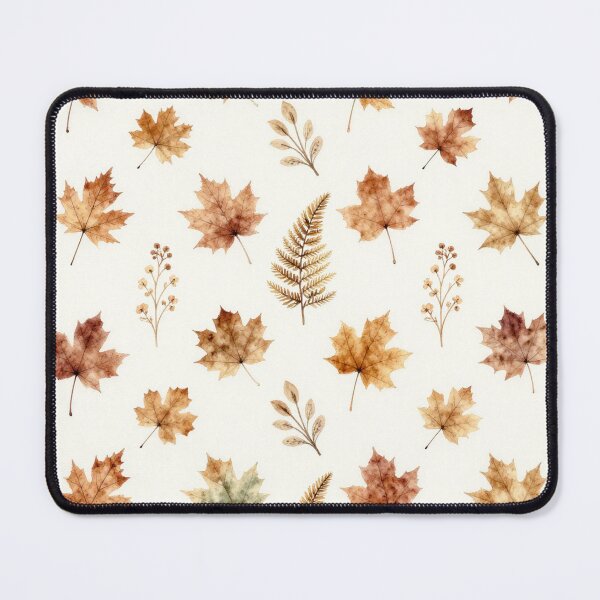 Item preview, Watercolor Autumn Maple Leaf Seamless Pattern designed and sold by FestivityFinds.