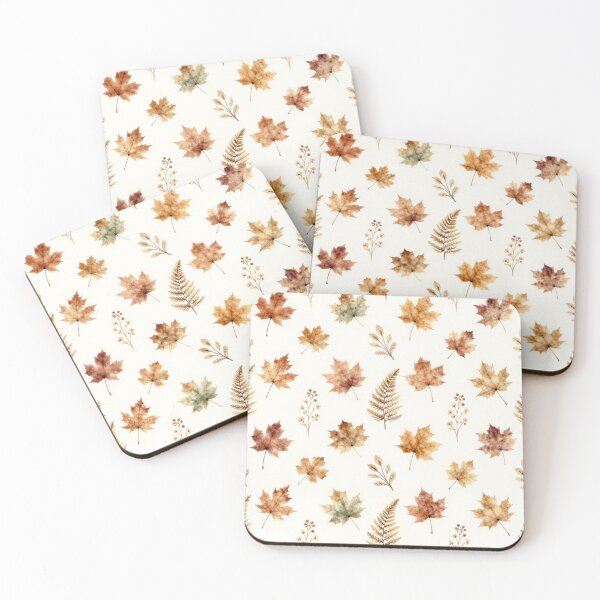 Item preview, Watercolor Autumn Maple Leaf Seamless Pattern designed and sold by FestivityFinds.