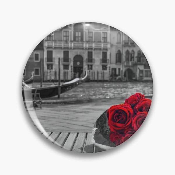 Item preview, Bunch of red roses on street cafe table designed and sold by assaf.