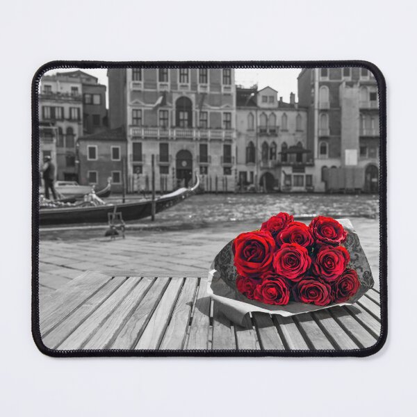 Item preview, Bunch of red roses on street cafe table designed and sold by assaf.