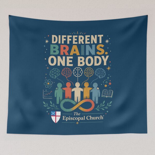 Item preview, Different Brains. One Body. – The Episcopal Church™ designed and sold by Canterbury Episcopal Campus Ministry at Texas Tech University .